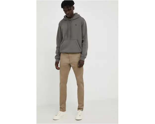 G-Star Raw pantaloni barbati, culoarea verde, cu fason chinos