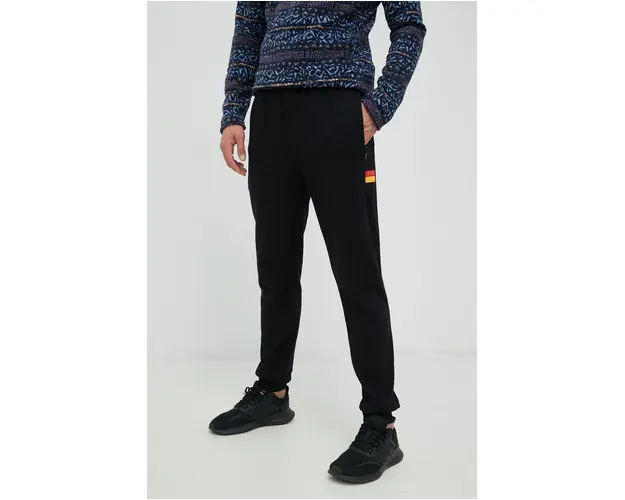 Rip Curl pantaloni de trening Surf Revival barbati, culoarea negru, cu imprimeu