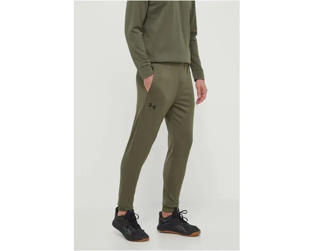 Under Armour pantaloni de trening Armour Fleece culoarea verde, neted