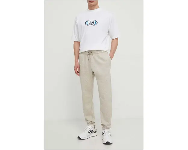 Under Armour pantaloni de trening culoarea bej, neted