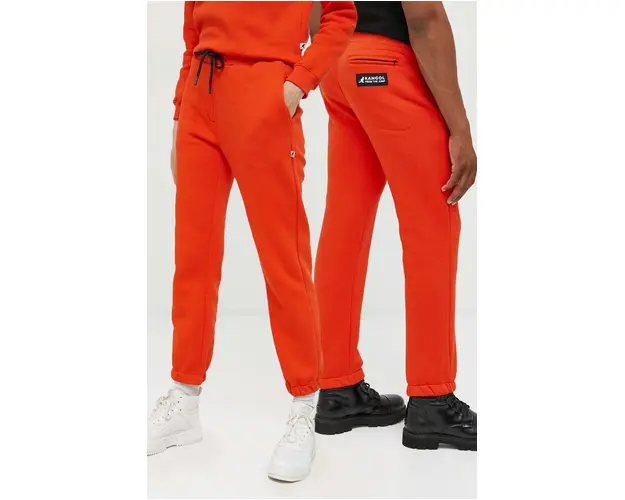 Kangol pantaloni de trening unisex, culoarea portocaliu, neted