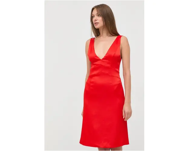 rochie culoarea rosu, mini, drept