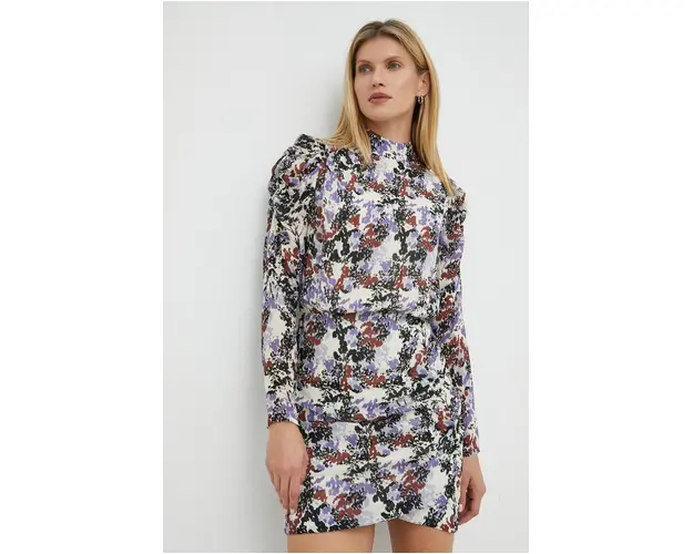 Young Poets Society rochie Katalina culoarea violet, mini, mulata