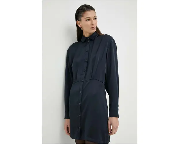 Samsoe Samsoe rochie Culoarea albastru marin, mini, drept