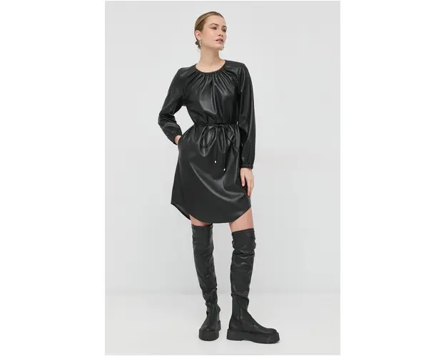 BOSS rochie culoarea negru, midi, drept