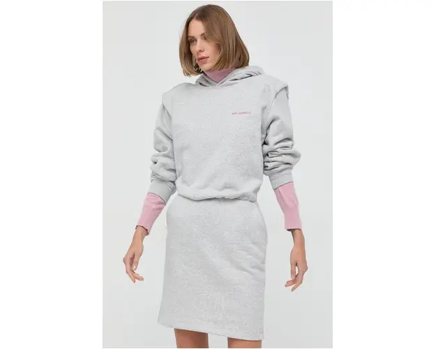 Karl Lagerfeld rochie culoarea gri, mini, evazati