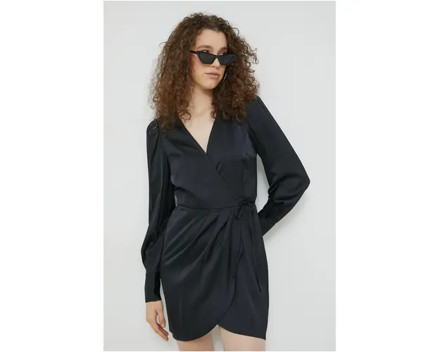 Abercrombie & Fitch rochie culoarea negru, mini, drept