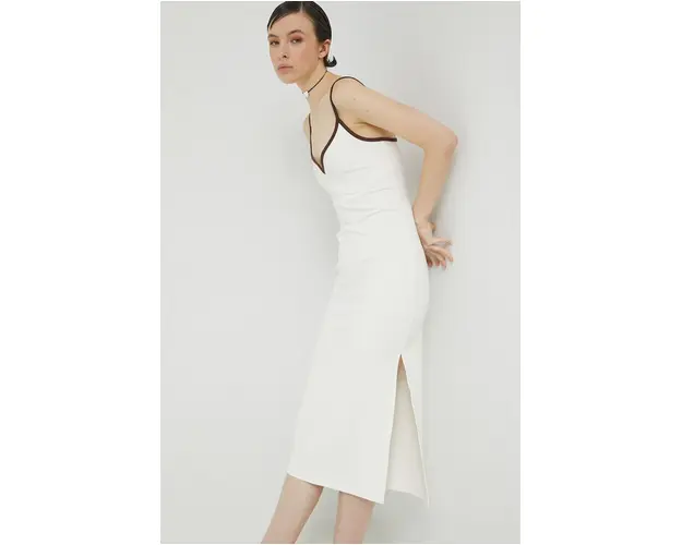 Abercrombie & Fitch rochie culoarea bej, mini, mulata