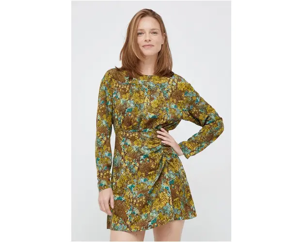 Sisley rochie culoarea verde, mini, drept