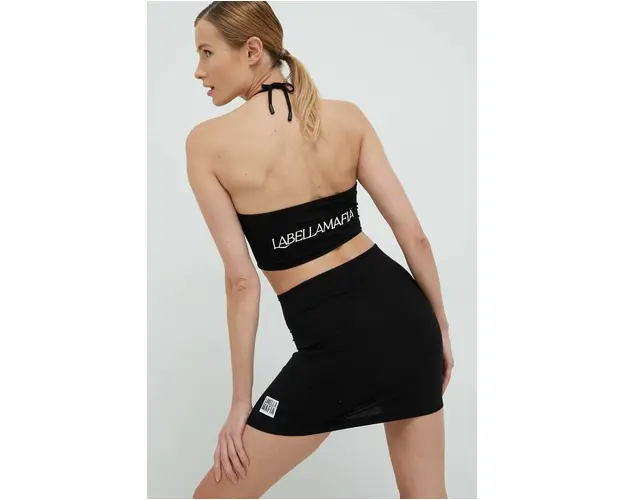 LaBellaMafia rochie culoarea negru, mini, mulata