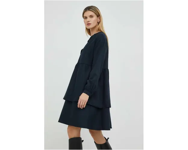 Mustang rochie culoarea albastru marin, mini, evazati