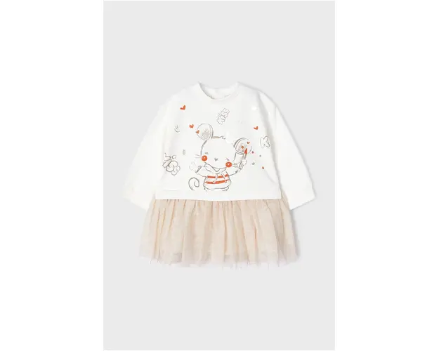 Mayoral rochie fete culoarea maro, mini, evazati