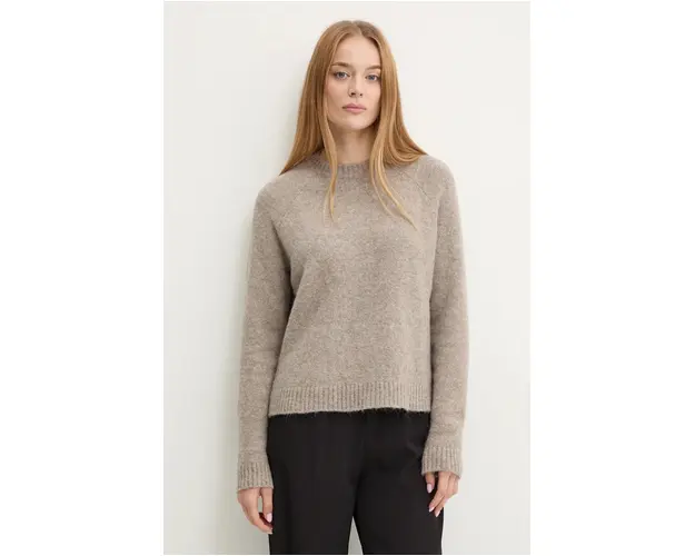 BOSS pulover din amestec de lana femei, culoarea gri