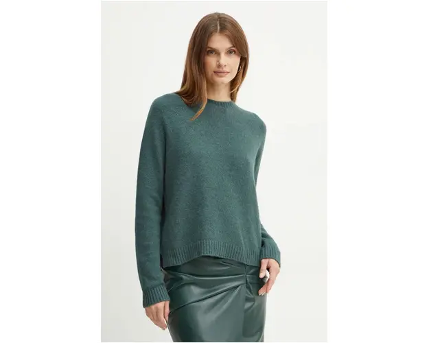 BOSS pulover din amestec de lana femei, culoarea verde