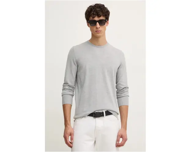 Joop! pulover de lana barbati, culoarea gri, light