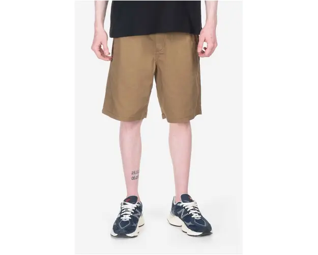 Vans pantaloni scurti din bumbac Authentic Stretch culoarea maro, uni VN0A5FECDZ9-brown