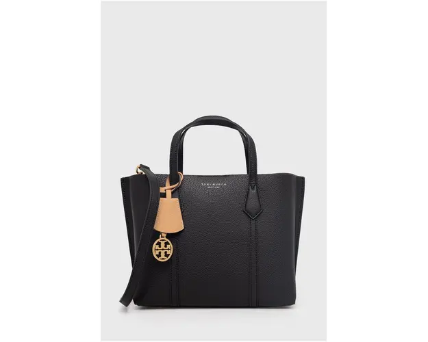 Tory Burch poseta de piele culoarea negru