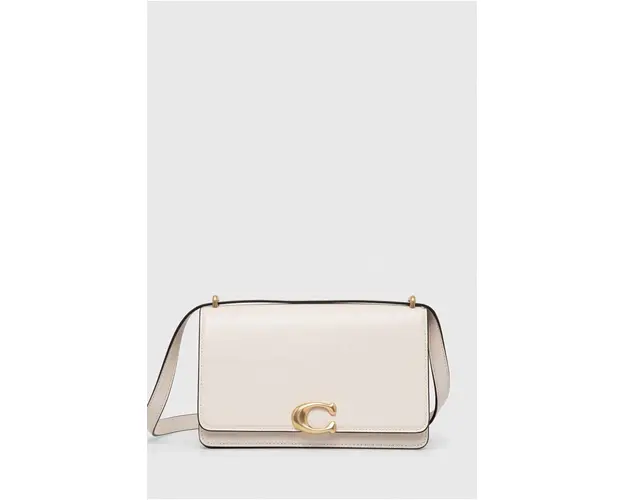 Coach poseta de piele culoarea bej