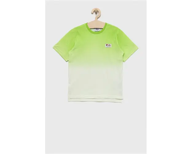 Fila tricou de bumbac pentru copii culoarea verde, modelator