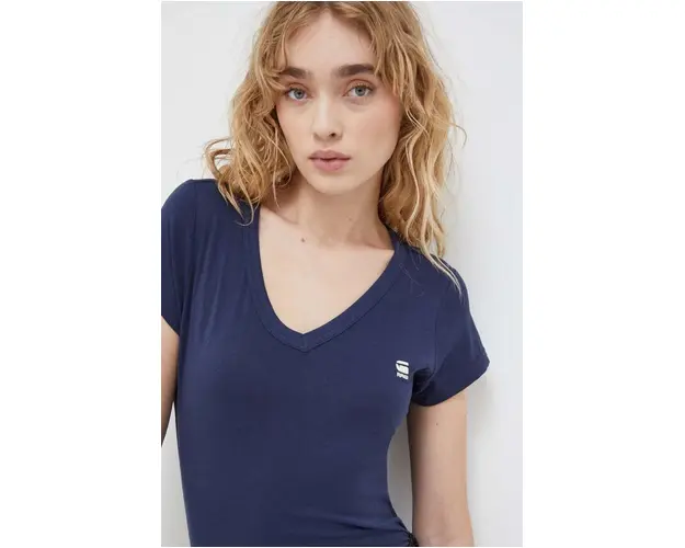 G-Star Raw tricou din bumbac femei, culoarea albastru marin
