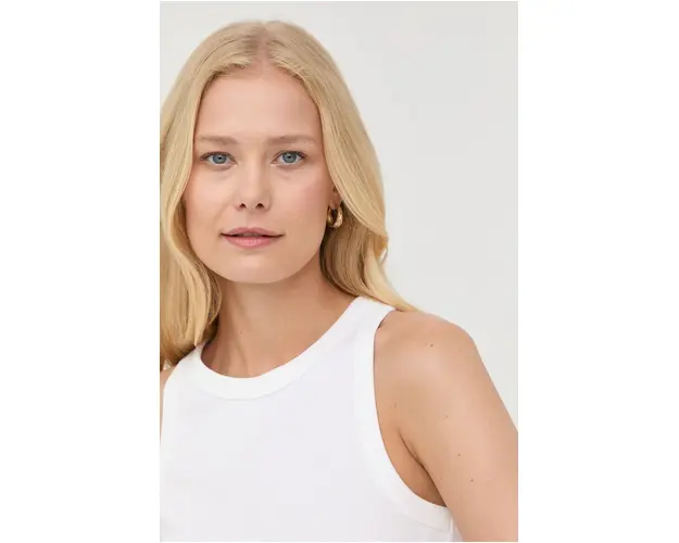 Bruuns Bazaar top femei, culoarea alb