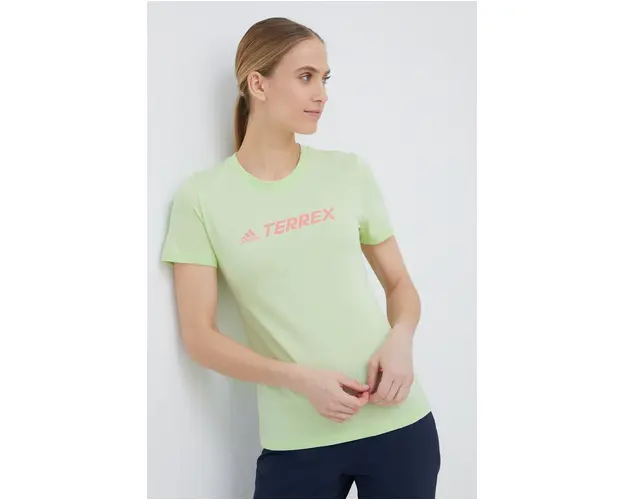 adidas TERREX tricou din bumbac HE1645 culoarea verde