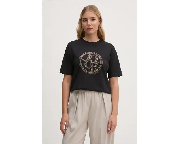 Joop! tricou din bumbac femei, culoarea maro