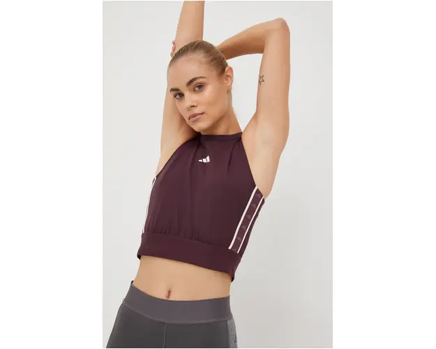 adidas Performance top de antrenament Techfit culoarea violet