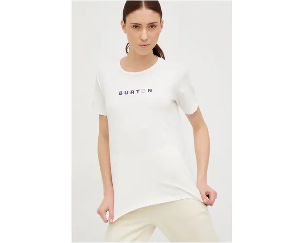 Burton tricou din bumbac culoarea alb