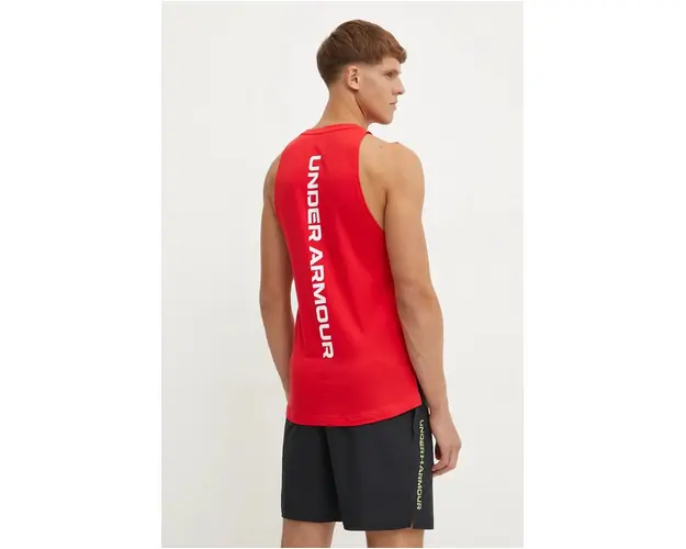 Under Armour tricou Baseline barbati, culoarea rosu, 1361901