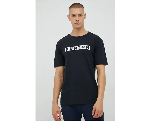 Burton tricou din bumbac culoarea negru, cu imprimeu