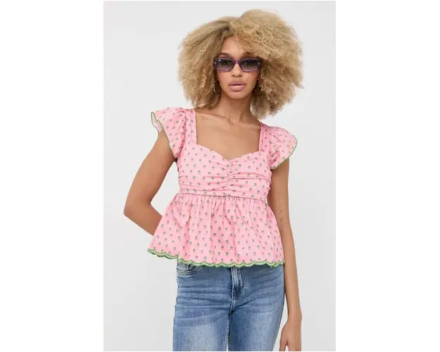 Notes du Nord bluza Heart femei, culoarea roz, modelator