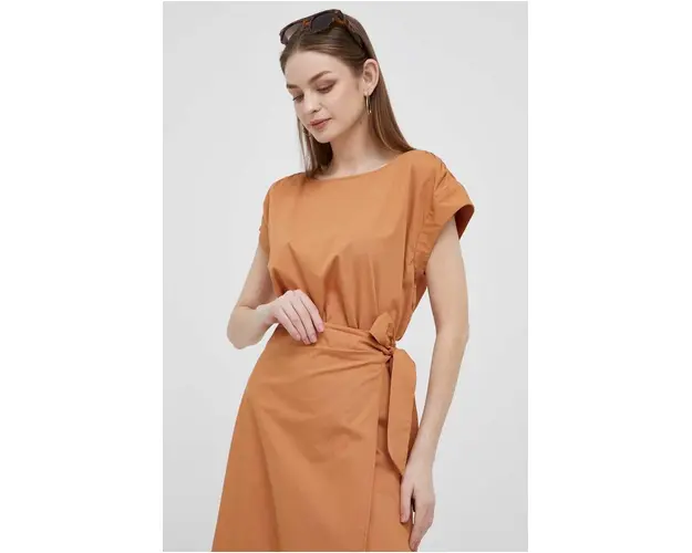 Dkny bluza femei, culoarea maro, neted