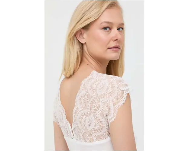 Morgan bluza femei, culoarea alb, neted