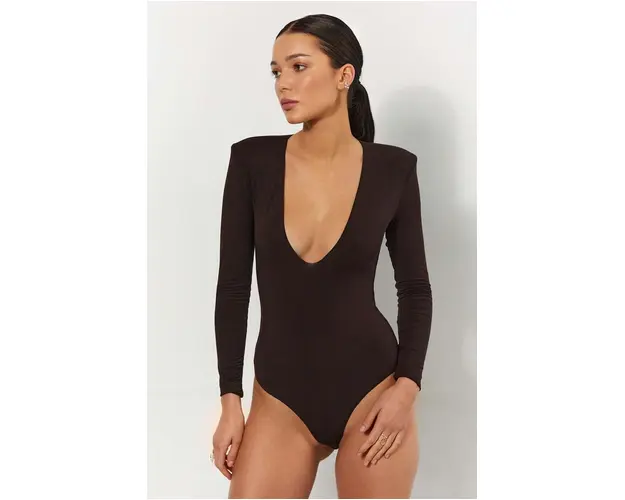 Saint Body bluza femei, culoarea maro, neted