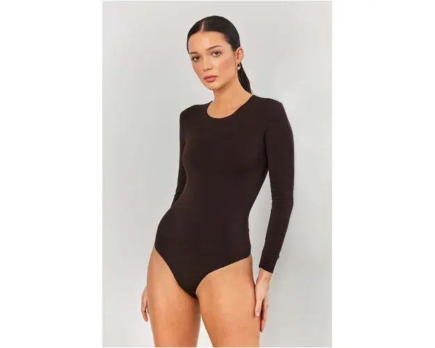Saint Body bluza femei, culoarea maro, neted