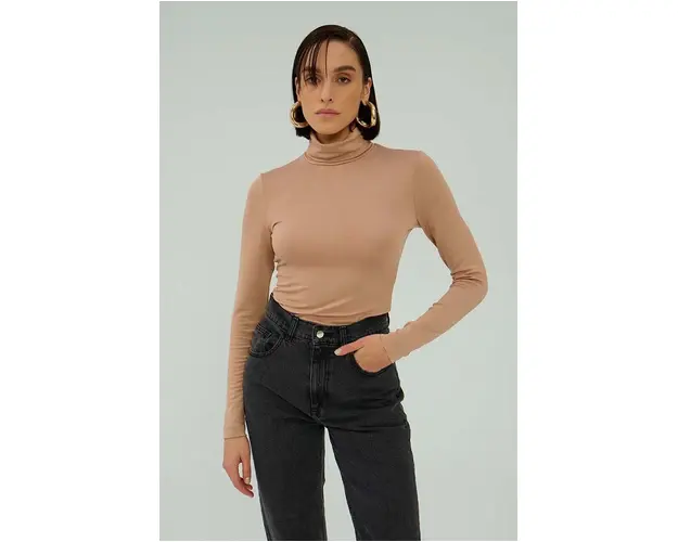 Saint Body bluza femei, culoarea maro, neted