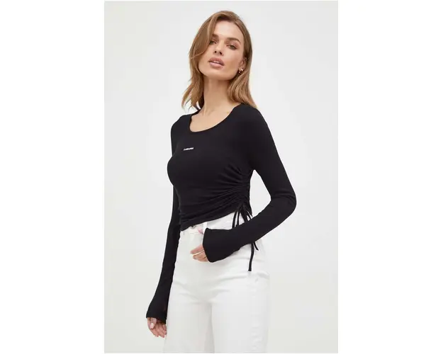 La Mania longsleeve femei, culoarea negru