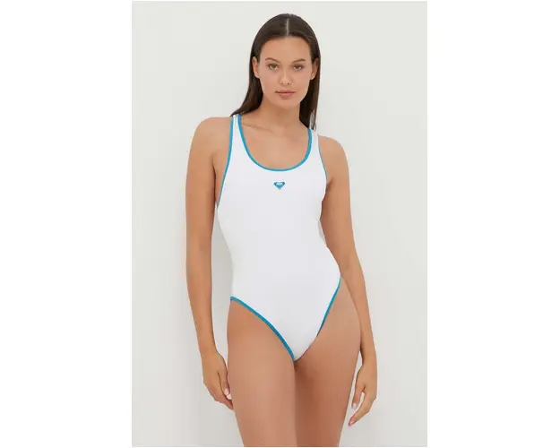 Roxy costum de baie dintr-o bucata Life Tidepool View x Lisa Andersen culoarea alb, cupa usor rigidizata