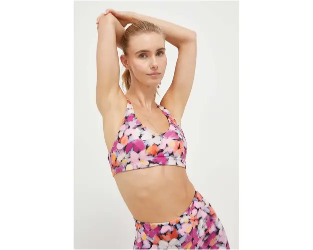 Roxy sutien sport Heart Into It culoarea violet, cu model ERJKT04012