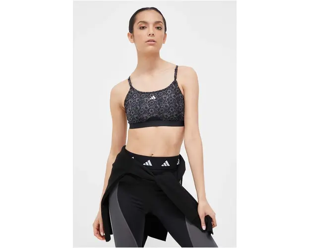 adidas Performance sutien sport Aeroreact culoarea negru, modelator