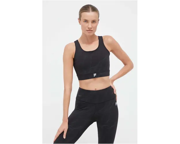 Fila sutien sport Reboredo culoarea negru, modelator