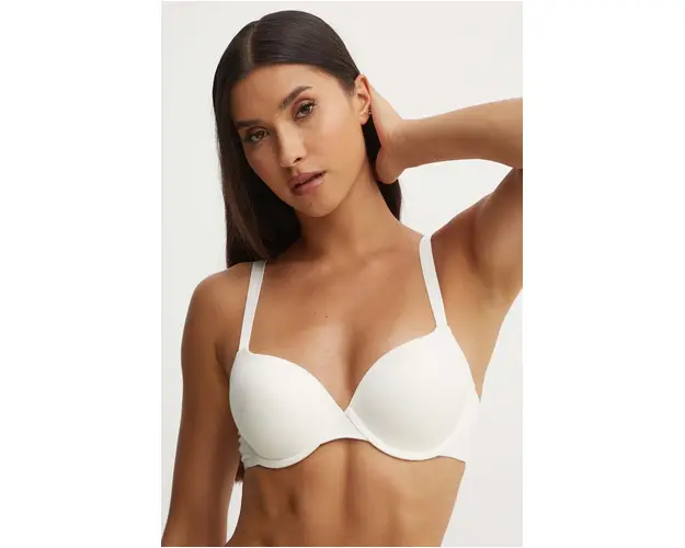 BOSS sutien culoarea alb, neted