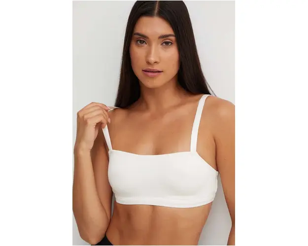BOSS sutien culoarea alb, neted, 50502740