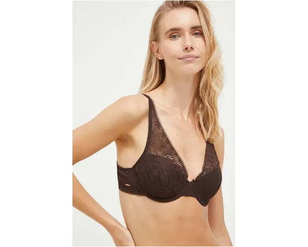 Chantelle sutien culoarea maro, transparent, modelator