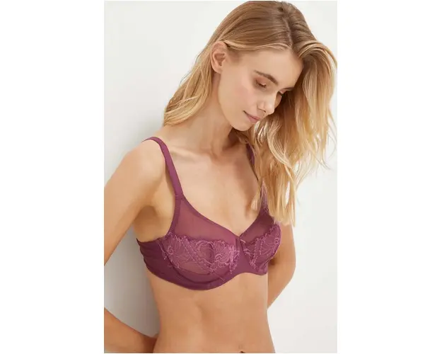 Chantelle sutien culoarea violet, transparent, neted