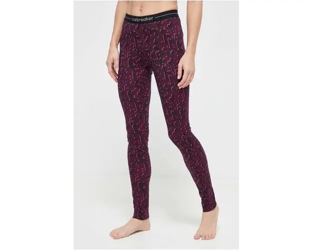 Icebreaker jambiere functionale Merino 200 Oasis culoarea violet