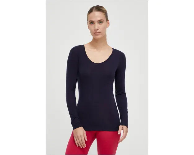 Icebreaker longsleeve functional Siren culoarea albastru marin
