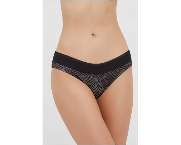 Chantelle chiloti culoarea negru, transparent