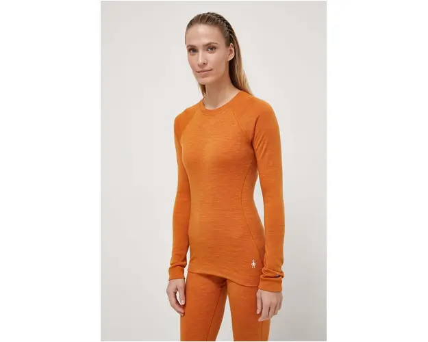 Smartwool longsleeve functional Classic Thermal Merino culoarea portocaliu